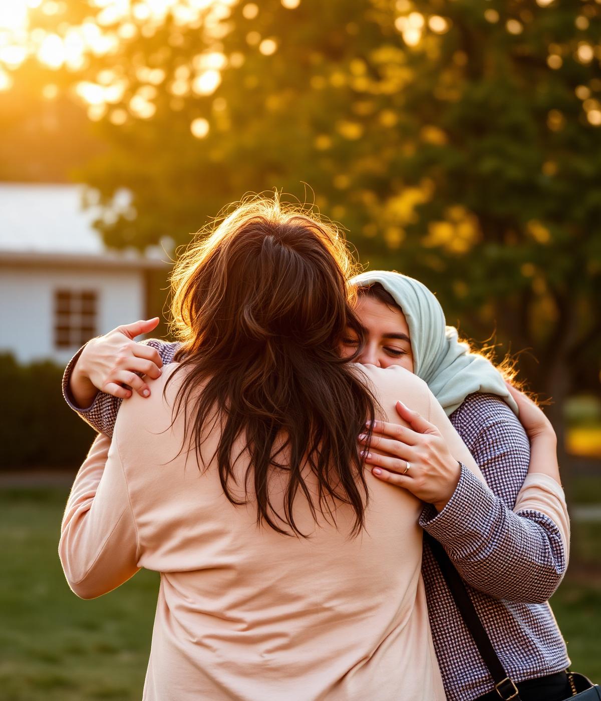 A warm embrace at sunset